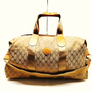 Gucci canvas duffle bag